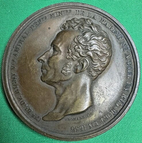 フランス 1827年 銅メダル アンリ・リニー提督 ナヴァロの戦い 高級