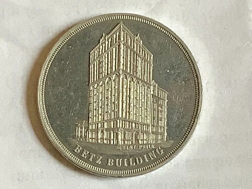 C.1894 ソウラス カフェ ベッツ ビル R-PHL-105 アルミニウム メダル 38mm。クイント フィラデルフィア。|WORLD RESOURCE【QUEEN店】