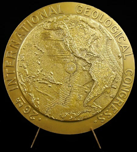メダル 90mm 地質学会議 地質学 パリ 1980年 テクトニック-｜WORLD RESOURCE【QUEEN店】