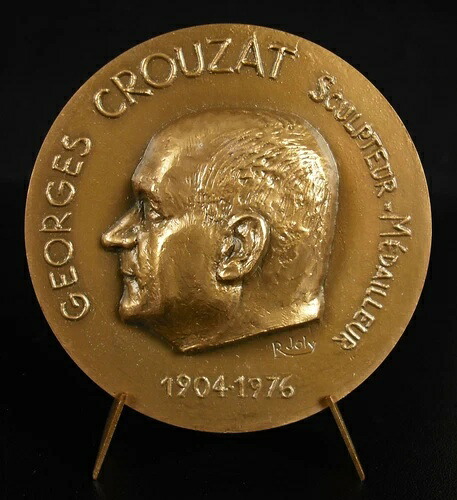 レオポルド・ジョルジュ・クルザのメダル、レイモンド・ジョリー作、1978年、彫刻家、メダリスト、68mm｜WORLD RESOURCE【QUEEN店】