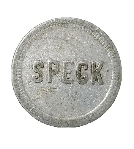 ナッシュビル、イリノイ州 トレードトークン: Speck's Tavern GF 5セント トレード TC-103206