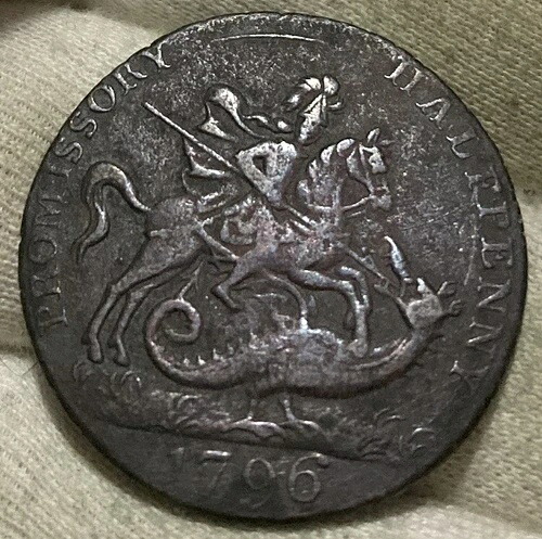 1796年 イギリス - 酒類販売免許業者コンドルの半ペニートークン
