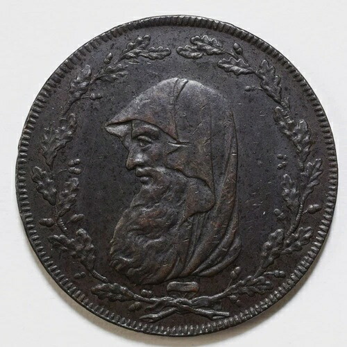 1791年、英国、1/2ペニー、トークン、アングルシー島、パリス鉱山会社、ドルイドヘッド、EF、ロット[35]