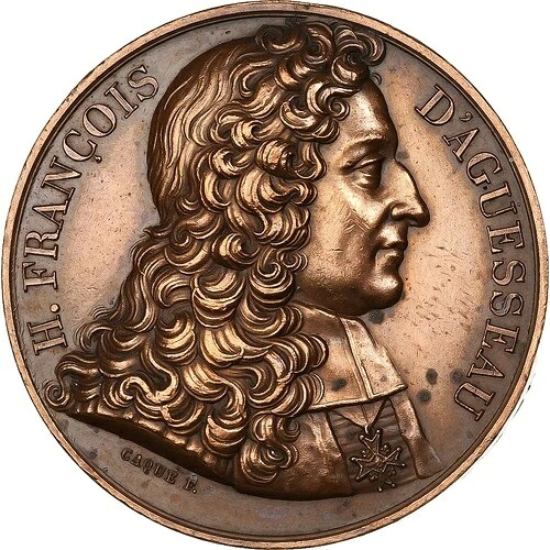 [#1505829] フランス、メダル、アンリ・フランソワ・ダゲソー、1821年、ブロンズ、カケ、オーストラリア