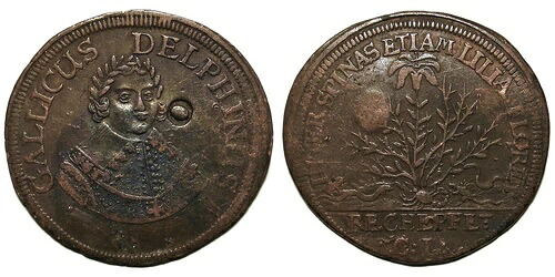 ドイツ、ニュルンベルク、レーヒェンプフェニヒ ルイ 15 世「ガリクス デルフィヌス」 コルネリウス ラウファー