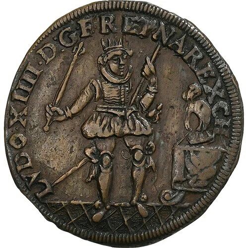 [#1505709] フランス、ニュルンベルクトークン、ルイ13世、1618年、銅、AU、Feuardent:1210