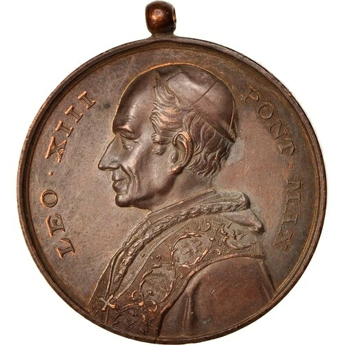 [#412441] バチカン、メダル、レオ13世、聖ペテロ・フーリエと聖アントニウスの列聖