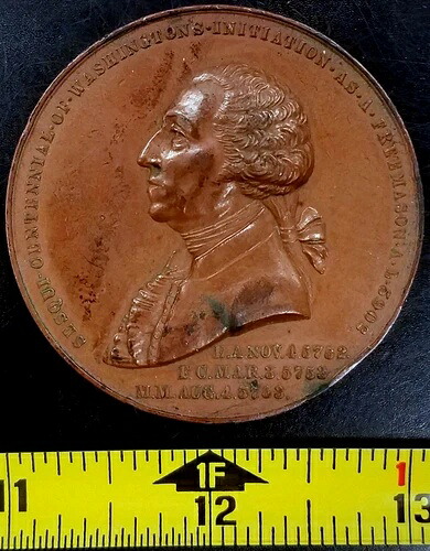 1902年 ワシントンのフリーメイソン入会150周年記念 A L 5902 メダル!