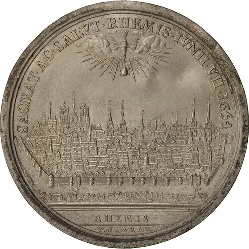 [#406658] フランス、ランス市、メダル、歴史、1654年、オーストラリア、モラール、ブリキ