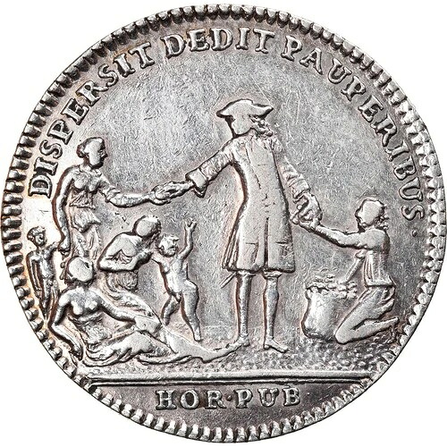 [#878094] フランス、トークン、Commissaires des Pauvres de Saint-Sulpice、1713、EF