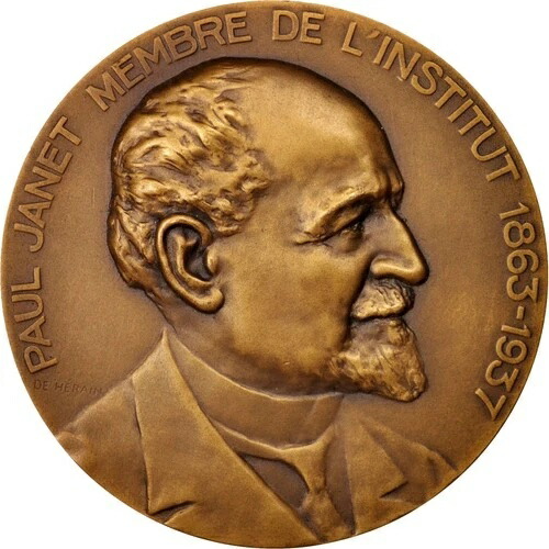 [#407384] フランス、メダル、ポール・ジャネット、科学研究所会員