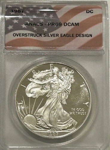 1987年 ダニエル・カー オーバーストラック シルバーイーグル ANACS PR69 DCAM