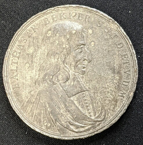 1692年オランダ勲章 ~ バルタザール・ベッカー牧師 ~ 風刺的なトークン/勲章