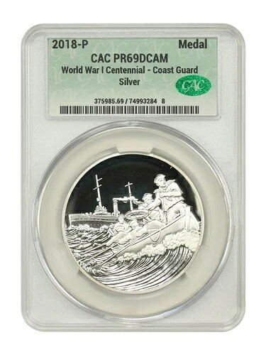 2018-P メダル 第一次世界大戦100周年記念 CACG PR69DCAM (沿岸警備隊) - アメリカ造幣局メダル