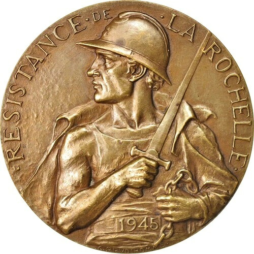 [#412700] フランス、メダル、ラ・レジスタンス・ド・ラ・ロシェル、歴史、1945年、プルーオム