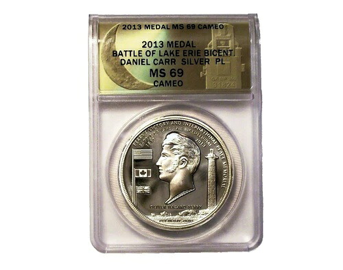 ダニエル・カー - 1813-2013 エリー湖の戦い 200 周年記念メダル - ANACS MS 69