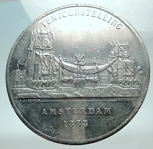 1883年 オランダ アムステルダム国際植民地博覧会 正規メダル i80584