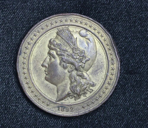 1892年世界コロンビア万国博覧会 リバティヘッドメダル HK-220 49DR