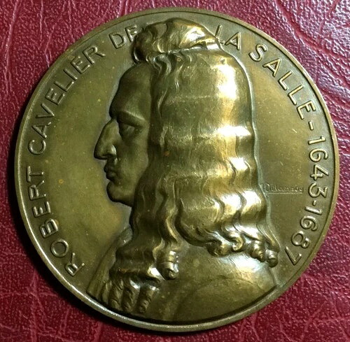 アメリカ合衆国領 ルイジアナ 1682年 ロバート・キャベリエ作 バスルームメダル デイビス 207,900円