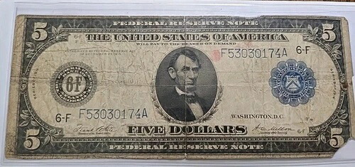 1914年5ドル連邦準備銀行券