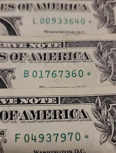 3X1 2017 銀行券 $1。1 dlls 紙幣、?? 星 CIRCULADOS CON ESTRELLA?? L4 37,895円