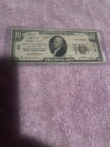 1929年 10ドル紙幣 フィラデルフィア