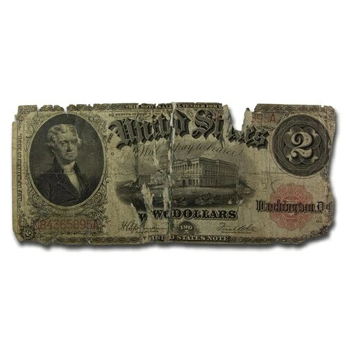 1917年 2.00ドル 法定通貨 貧乏人向け（ブレスレットの裏側）