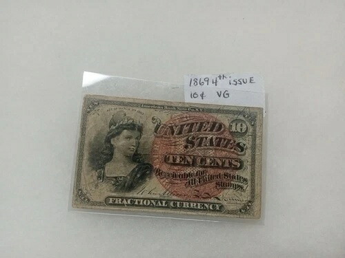 1869年胸像第4回発行セント分数通貨