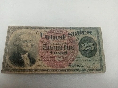1869年ジョージ・ワシントン第4代発行25セント小数通貨