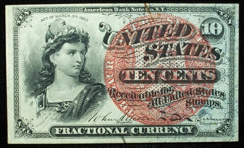 第4回発行の10セント硬貨、新品未使用、AUコンディション