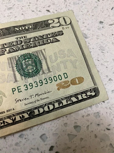 ファンシーシリアルナンバー $20 2017 PE 393939 00 D 。 38,610円