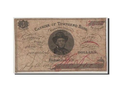 [#44791] 紙幣、アメリカ合衆国、3セント、1864年、VF