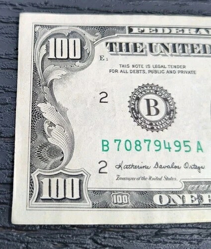 マネー 1985年 $100.00 紙幣通貨流通ニューヨーク B-A オールドフェイス 100枚-