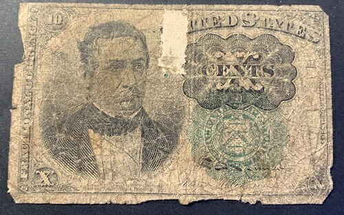 1849年 10セント小数通貨赤切手流通