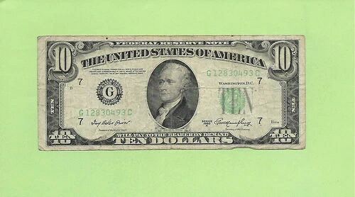 1950A $10 G 1283 0493 C .... 1950A $10 G-C シカゴ