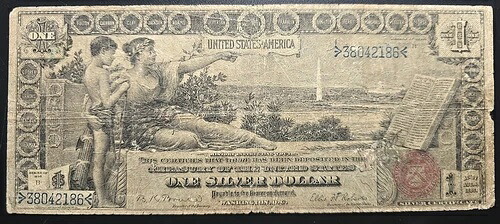 1896年 $1シルバー教育証明書シリーズ紙幣-- FR 225-