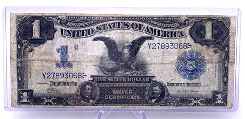 1899年 $1 ブラックイーグルシルバー Fr 229A レアシリーズキー Vernon-McClung 日付 右-