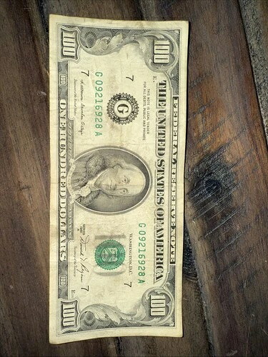 1981年-A $100紙幣、シリーズ 1981A $100連邦準備銀行紙幣とも呼ばれます-