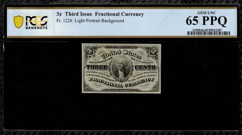 FR-1226 $0.03 第3回発行分数通貨 - 3セント - PCGS 65 PPQ