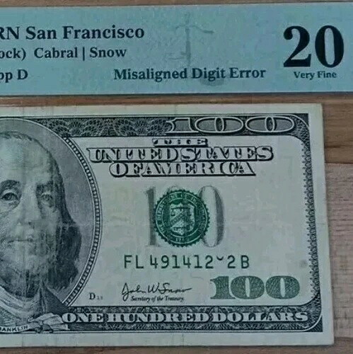 桁ずれエラー $100 ほぼ欠落 Pmg グレード