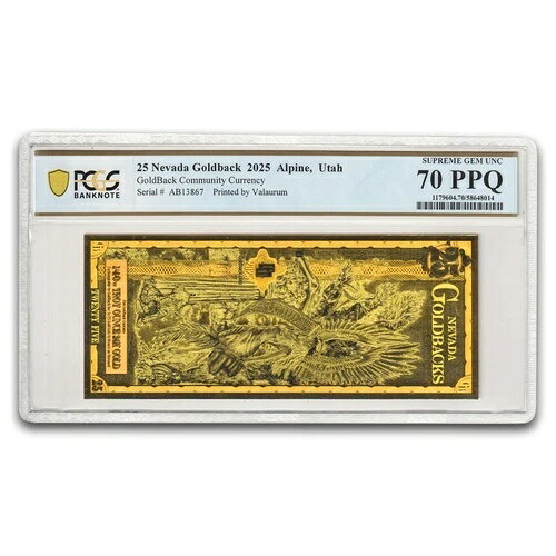2025 50 ネバダゴールドバックオーラムゴールドフォイルノート 24K MS-70 PCGS-｜WORLD RESOURCE【QUEEN店】 118,800円