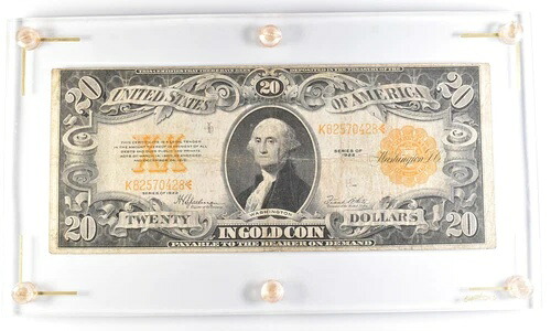 1922年 $20 ゴールド証明書ラージ紙幣 Fr#1182 *4156-