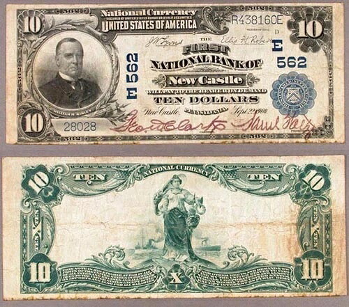ニューキャッスル ペンシルバニア 1902 PB $10 CH # 562