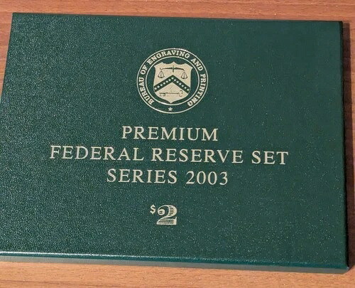 2003年 $2FRN プレミアム連邦準備金セット。シリアル番号が一致する低い****1802