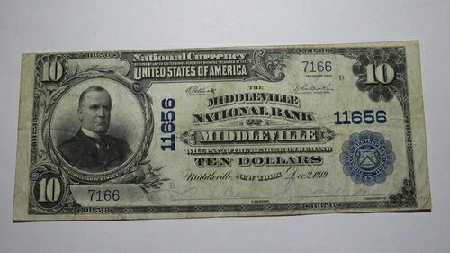 $10 1902 Middleville New York NY 国立通貨銀行紙幣! Ch #11656 VF +-