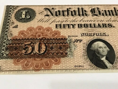A&O - $50 ノーフォーク銀行ノーフォーク コネクティカット ジョージ - ワシントン