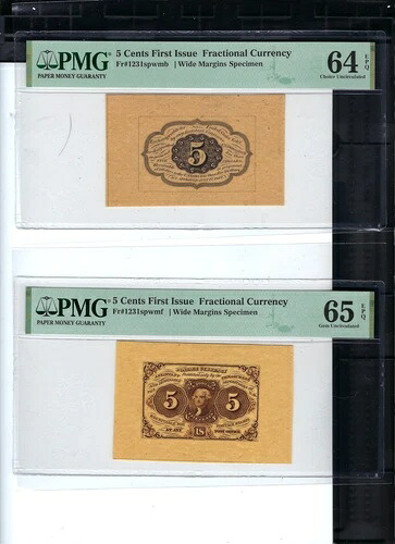 FR 1231 サンプル本 ワイドマージン フロント&バック PMG65EPQ、64EPQ 2個セット-