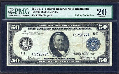 ????1914 $50 FRN FR-1040 \