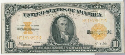 1922年ドル米国金券大札 - SS205