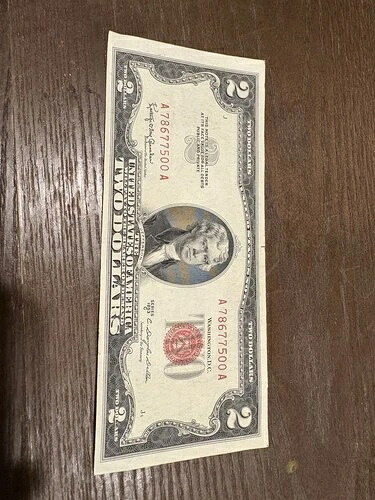 1953年 1963年 $2 2 ドル紙幣/紙幣流通レッドシール-